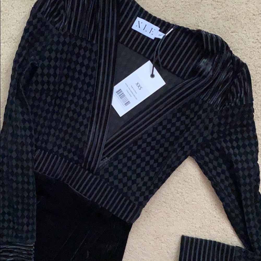 XLE Black Velvet Dress